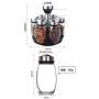 DUDDP Storage Spice lar set Spice Racksalt and pepper mill set spice jar rack Rotatable Kitchen Accessories - Black,Multi-Function Rack for Kitchen, Storage Rack (Color : Red)