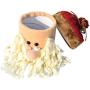 Holibanna Christmas Candy Jar Plush Santa Claus Candy Container Cookie Jar Box Holiday Party Decoration Ornament