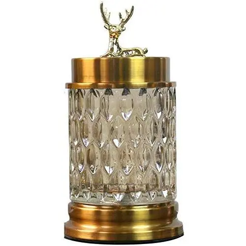 Glas- und Metallbehälter für Süßigkeiten mit Elch-Dekor – Home Accessoires, Süßigkeitenbehälter, Keksdosenset, dekorative Süßigkeitenbehälter, transparente Aufbewahrungsgläser.