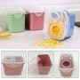 Volwco Airtight Cereal Storage Containers- Plastic Clamshell Food Storage Containers with Lids,BPA Free,Multifunction Storage Jar for Cereal/Snacks/Flour