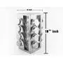 Adorox Steel Spice Rack - Round or Square Revolving Stainless Space Saving Kitchen Storage Organizer for Seasoning Dried Herbs (Square 16 Spice Jars) Adorox Steel Spice Rack - Round or Square Revolving Stainless Space Saving Kitchen Storage Organizer for Seasoning Dried Herbs (Square 16 Spice Jars)