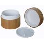 ASTRQLE 1PCS Brown 100ML 3.4oz Bamboo Empty Refillable Body Cosmetic Face Cream Jar Storage Bottle Container Bottle for Make Up Lotion Sample Lip Balm Eye Shadow Nail Art Storage Box