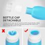 GESPERT 3oz Silicone Travel Sized Squeeze Bottle TSA Approved Leak Proof for Toiletries Shampoo Lotion, Small Cream Jar Cosmetic Container (8 Pack Travel Accessories Set)
