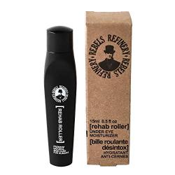 Rebels Refinery Rehab Roller Natural Under Eye Moisturizer – Reduces Bags Under Eyes, Dark Circles, Puffiness, Fine Lines and Wrinkles – Vitamin E Repairs Skin Damage – 0.5 Fl. Oz.