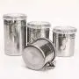 Conteneur de stockage en acier inoxydable hermétique pour café, farine, sucre, thé, grand format. Conteneur de stockage en acier inoxydable hermétique pour café, farine, sucre, thé, grand format.