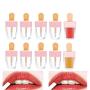 Healthcom 10 Pieces 8ml Pink Ice Cream Lip Gloss Tubes Empty Refillable Lip Balm Bottle Containers Clear Lip Glaze Tube Vials DIY Cosmetic Samples Lipstick Tube Lipgloss Tube for Women Girl Makeup Beauty