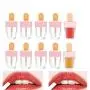 10er Set Rosa Eiscreme Lippengloss Tuben Leere Nachfüllbare Lippenbalsam Flaschen Behälter Klare Lippenlack Tuben Vials für DIY Kosmetik Proben Lippenstift Tube Lippengloss Tube für Damen Mädchen Make-up Schönheit