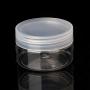 XISAOK 6.8cm OD Clear Strong PET Round Food Storage Container Jar Sealed with Clear Lid