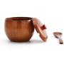 Seasoning Jar, Maserfaliw Wooden Seasoning Pot Spice Jar Spoon Set with Lid Kitchen Storage Container, Recyclable, Suitable For Holiday Gifts In The Outing and Indoors.