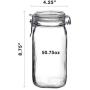 Bormioli Rocco Fido Clear Jar, 50.75 Oz, 50.75 Ounce,