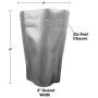 Pleasant Grove Farm 7 Mil Zip Lock Mylar Bags Stand Up Pouch Gusseted Pouch in Multiple Sizes (50, 1 PINT 6 x 8 inch)