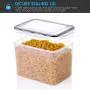 ME.FAN Food Storage Containers [Set of 8] Airtight Storage Keeper with 24 Chalkboard labels Ideal for Cereal, Sugar, Flour, Baking Supplies - BPA Free - Clear Plastic with Black Lids