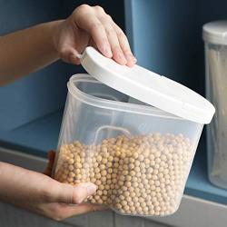 UPKOCH Clear Plastic Airtight Food Storage Container Canister for Snacks Spice Grain Cereals M