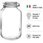 Bormioli Rocco Clear Fido 135.25 Oz Glass Storage Jar: Airtight Lid With Leak Proof Gasket, Wide Mouth Kitchen Food Container for Preserving Jam, Spices, Coffee, Sugar & Herbs Bormioli Rocco Clear Fido 135.25 Oz Glass Storage Jar: Airtight Lid With Leak Proof Gasket, Wide Mouth Kitchen Food Container for Preserving Jam, Spices, Coffee, Sugar & Herbs