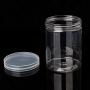 XISAOK 7.5cm OD Clear Strong PET Round Food Storage Container Jar Sealed with Clear Lid