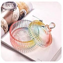 Retro Square Sugar Jar Amber Glass Food Storage Bottle Candy Box With Lip Gift Jewelry Box Home Kitchen Party Decorations,B 13X10Cm