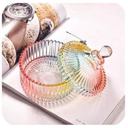 Retro Square Sugar Jar Amber Glass Food Storage Bottle Candy Box With Lip Gift Jewelry Box Home Kitchen Party Decorations,B 13X10Cm
