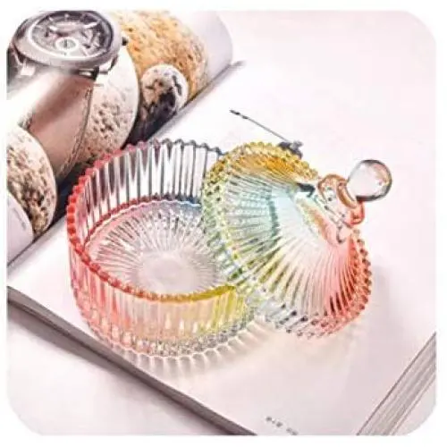 Retro-Quadratischer Zuckerglasbehälter, Bernsteinglas, Lebensmittelbehälter, Süßigkeitenbox, Geschenkbox, Schmuckschatulle, für Küche, Partydekoration, B 13x10cm