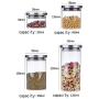 BESTONZON Glass Storage Jar Kitchen Food Storage Canisters Container With Stainless Steel Airtight Lid 950ml 9.5x16cm