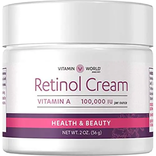 Vitamin World Retinol Cream, 2 oz, A 100.000 IU pro Unze

Vitamin World Retinol-Creme, 2 oz, 100.000 IU pro Unze