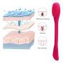 Double Head Spatula Silicone Face Mask Brush and Soft Silicone Face Cleanser and Massager Brush,Mud Mask Applicator Brush Hairless Body Lotion And Body Butter Applicator 2 Pcs