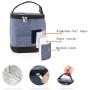 Thermos Food Jar 1000ml Thermos 304 Stainless Food Flask For Kids,Hollow Insulation Food Containers Portable Bag (Color : Blue)