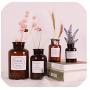 Minimalist Chic Glass Storage Jars Scandinavian Vogue Elegance Luxury Desk Storage Bottle Organizer Coffee Tea Flower Container,White 250Ml