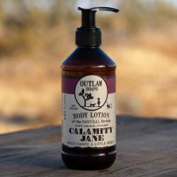 Outlaw Calamity Jane Spicy Natural Lotion - Spicy and Sweet, Like a Legend - Whiskey, Clove, Orange, and a Little Cinnamon - Mens or Womens Lotion - 8 fl. oz.