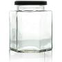 Goldwell Designs Hexagon Glasbehälter/Gewürzbehälter 500ml / 17oz - 6er-Set