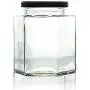 Goldwell Designs Hexagon Glass Jar/Spice Jar 500ml / 17oz - 6 Piece Set