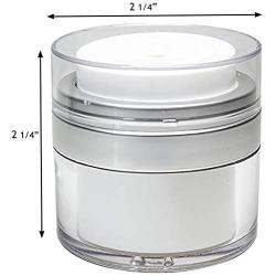 Airless Pump Bottle | Refillable Cosmetic Air Pump Jars | TSA Travel Size (15ml)