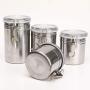 Stainless Steel Airtight Sealed Canister Storage Can Sugar Coffee Tea Tin Candy Sealed Cans Box Holder Bottles Jars 5Inch,S 4Inch