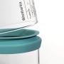 Brabantia Glass Storage Jar with Measuring Cup, 1L, Mint, 10.4 x 10.4 x 23 cm