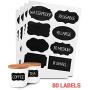 80Pcs/lot Reusable Waterproof Glass Bottle Jar Stickers Chalkboard Labels Blackboard Stickers Home Kitchen Storage Classify Tags