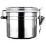 Stainless Steel Sealed Jar,Stainless Steel Sealed Jar,Tea & Coffee Storage Tank,Moisture-Proof Buckled Cans for Storing Candies, Snack Nuts, Whole Grains