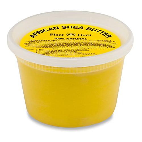 Raw African Shea Butter 16 oz Unrefined Grade A 100% Pure Natural Yellow / Gold From Ghana DIY Crafts, Body, Lotion, Cream, lip Balm, Soap Making, Eczema, Psoriasis And Aid Stretch Marks