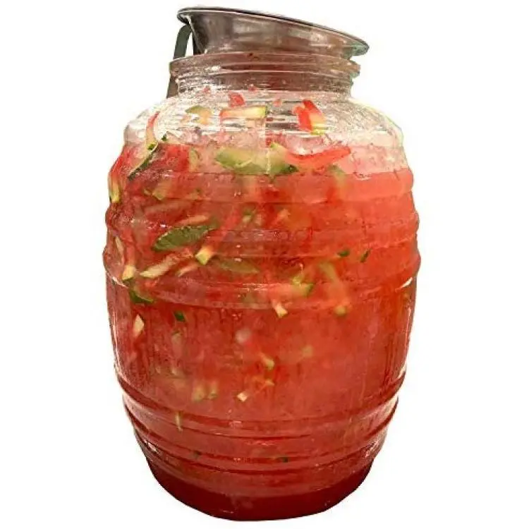 Aguas Frescas Vitrolero - Jarra de 1 galón con tapa y boquilla -  Dispensador de bebidas de 1 galón - Dispensador grande de bebidas ideal  para agua