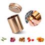 RMISODO 5 Pieces Tea Tins Canister with Airtight Lids Mini Round Shaped Tea Tin Containers for Loose Leaf Tea Coffee Sugar Storage