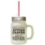 Black Autumn Leaves Butternut Squash Apples Cinder Frosted Glass Mason Jar With Straw Black Autumn Leaves Butternut Squash Apples Cinder Frosted Glass Mason Jar With Straw