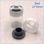 Mini Glass Bottle With Rubber Stopperand Anti Sheft Clasp 3Ml 5Ml 7Ml 8Ml 10Ml 15Ml 20Ml Glass Jars,3Ml White Cap