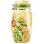 Keramiktin 1PC MonLiya Sonnenblume Druck Blumenhahn Lebensmittelbehälter Keramik-Behälter für Kaffee, Süßigkeiten, Tee, Snacks, Zucker, Haushaltsdeko, 1050ml