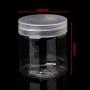 Milue 5cm OD Clear Strong PET Round Food Storage Container Jar Sealed with Clear Lid