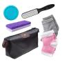 Dry Cracked Heel Treatment Repair System Okeefes Healthy Feet Cream, Complete Callus Treatment With 2 Pair Silicone Gel Heel Socks Purple Pumice Pad and Foot Rasp