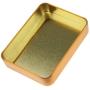 joyMerit Small Tin Box Container, Rectangular Tin Storage Case - 1.5 x 8.5 x 2.3 cm, Gold