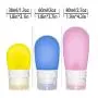 Bouteilles Squeeze de Voyage 5 pièces, Récipients Silicone Anti-Fuite avec Étui pour Crèmes et Produits d'Hygiène Personnelle Bouteilles Squeeze de Voyage 5 pièces, Récipients Silicone Anti-Fuite avec Étui pour Crèmes et Produits d'Hygiène Personnelle
