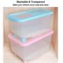 Kitchen Food Storage Jar Airtight Food Storage Stackable Cereal Storage Containers with Airtight Lids, BPA Free & Food Grade Plastic, Cereal Box for Kitchen Rice Pasta Flour Coffee Pet Food Storage.