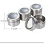 Magnetic Spice Tins Set,Seasonings Can,6/12pcsStainless Steel Round Storage Container Jars Great for For Salt,Pepper,Herbs Or Seasonings(6cps)