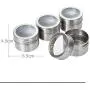 Magnetic Spice Tins Set,Seasonings Can,6/12pcsStainless Steel Round Storage Container Jars Great for For Salt,Pepper,Herbs Or Seasonings(6cps)