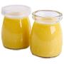 Sunormi 100ml Glass Yogurt Pudding Jars Bottles With Plastic Lids Replacement 3oz Jars for Yogurt Maker - 3Pcs