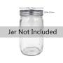 8pcs Pack Regular Mouth Mason Jar Lids for Ball Kerr and More, Made of 304 Stainless Steel, 100% Rust-proof and Leak-proof Storage Caps for Mason Jars